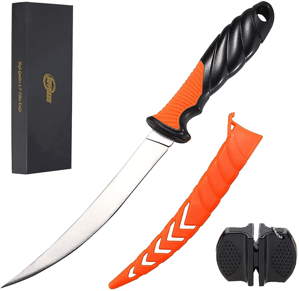 6.3-inch Stainless Steel Fillet Knife with Sheath