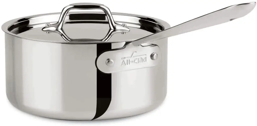 All-Clad 4203 Stainless Steel Tri-Ply Bonded Dishwasher Safe Saucepan with Lid