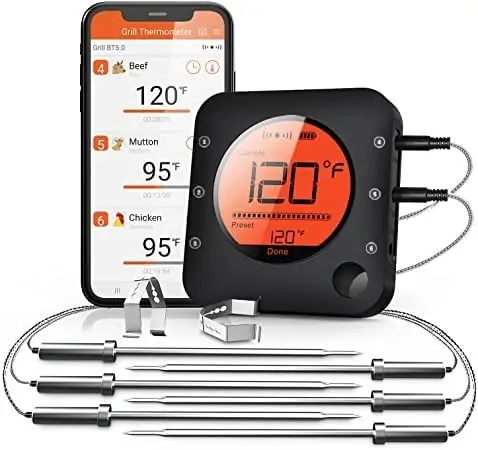 BFOUR Bluetooth Meat Thermometer Wireless Meat Thermometer