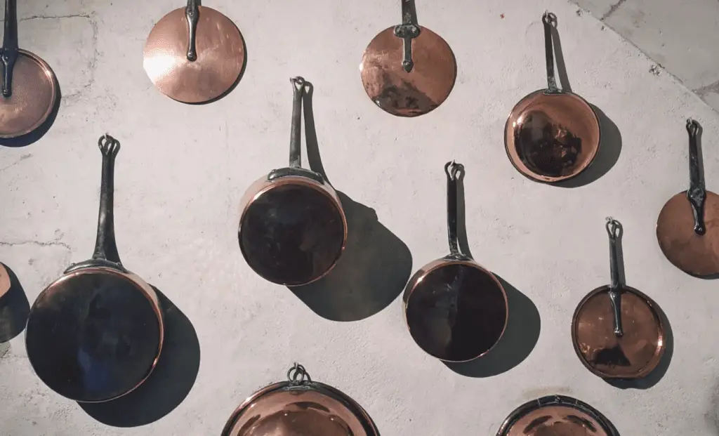 Different saucepans in various sizes
