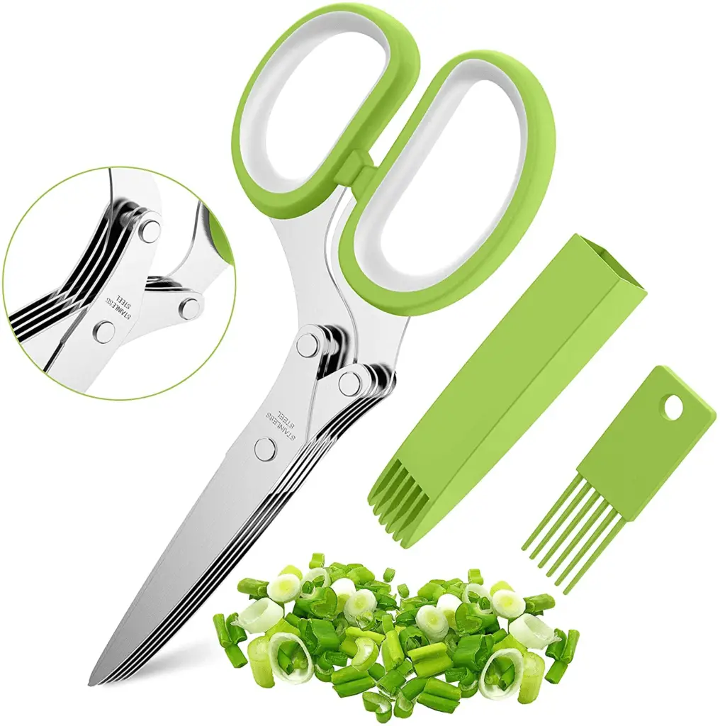Herb Scissors Set with 5 Blades and Cover