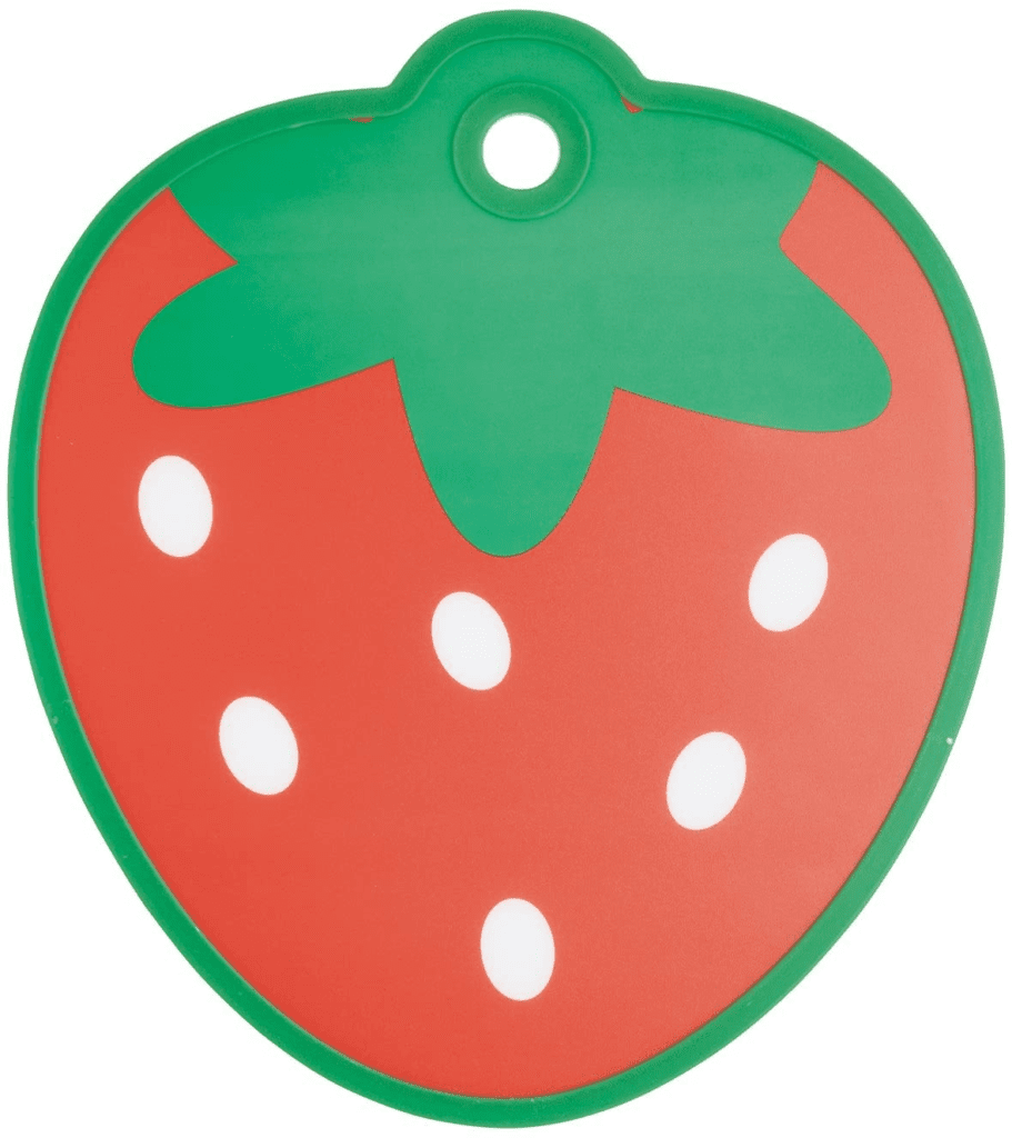 KitchenCraft Non-Stick Reversible Cut and Serve Strawberry Shaped Chopping Board