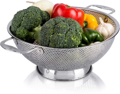 LiveFresh Stainless Steel Micro-Perforated Colander
