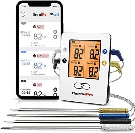 ThermoPro TP25 500ft Wireless Bluetooth Meat Thermometer