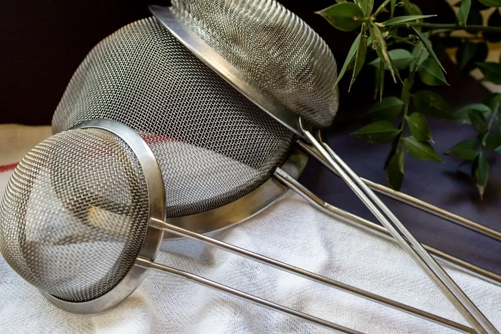 Various sizes of strainer