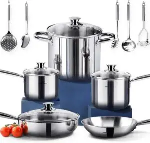 HOMI CHEF Stainless Steel Cookware Set