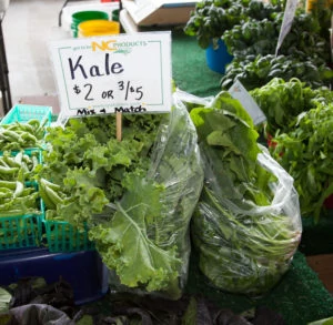 kale at a farmers market