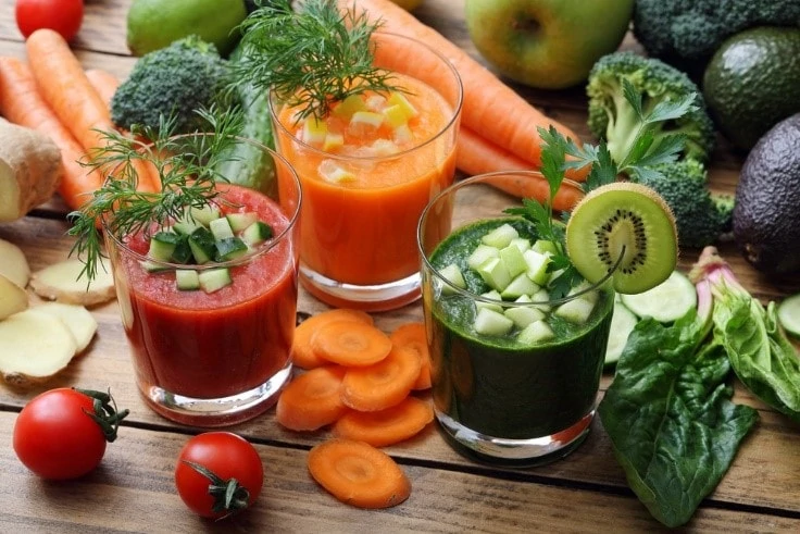 vegetables with juice